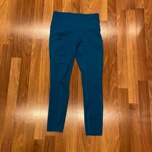 Teal Lululemon leggings. Size 6.